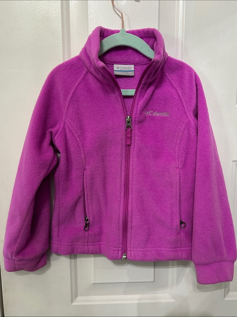 Columbia Fleece Jacket Magenta Full-Zip Fleece Jacket XXS 3-4